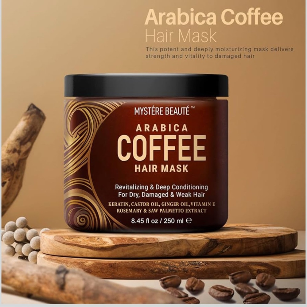 Mystere Beauté Arabica Coffee Hair Mask (8.45 fl oz.) NWT - Picture 3 of 7